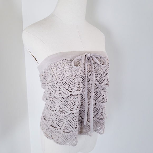 BCBG Maxazria crochet mini skirt crop top - Picture 8 of 12